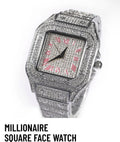 Millionaire square pink watch